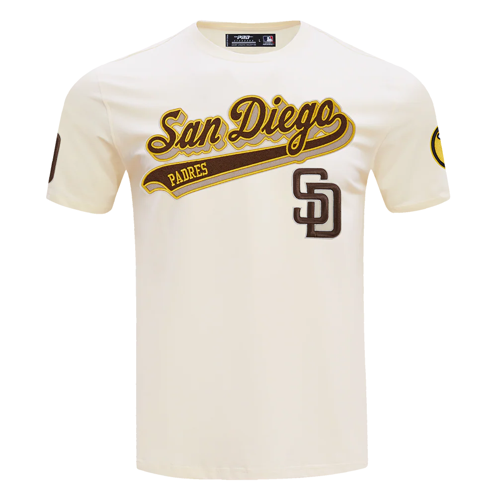MLB SAN DIEGO PADRES SCRIPT TAIL MEN'S TOPS (EGGSHELL)