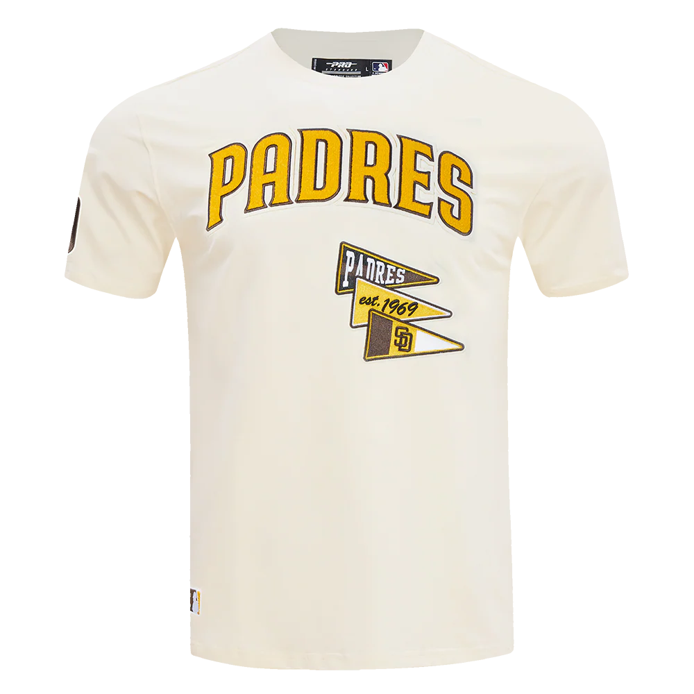 MLB SAN DIEGO PADRES TEAM PENNANTS MEN'S WORDMARK TOP (EGGSHELL)