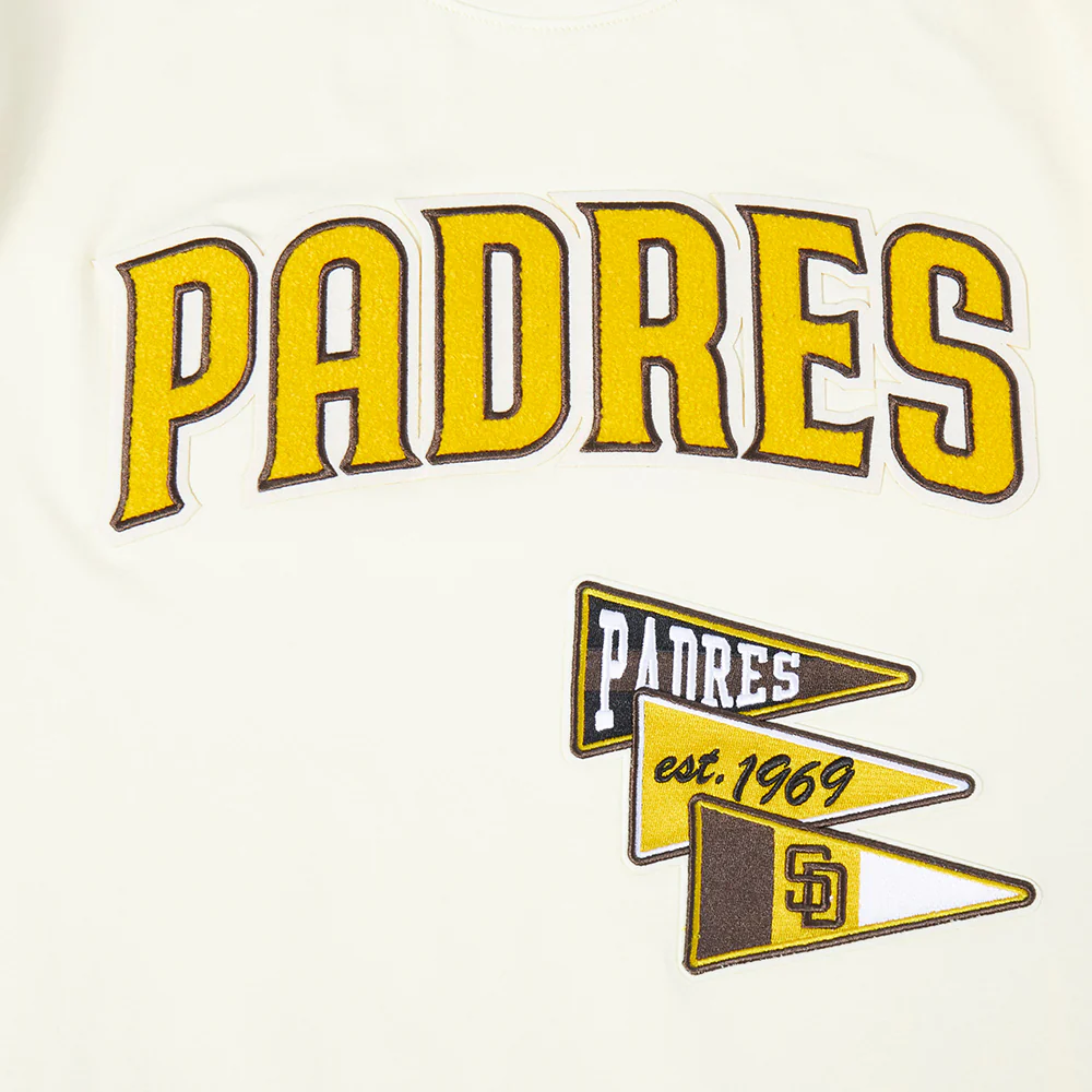 MLB SAN DIEGO PADRES TEAM PENNANTS MEN'S WORDMARK TOP (EGGSHELL) - Image 6