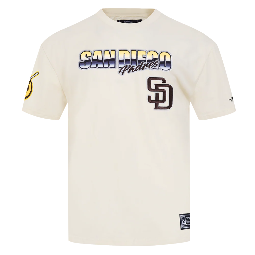 MLB SAN DIEGO PADRES CHROME MEN'S CJ DROP SHOULDER TEE (EGGSHELL)