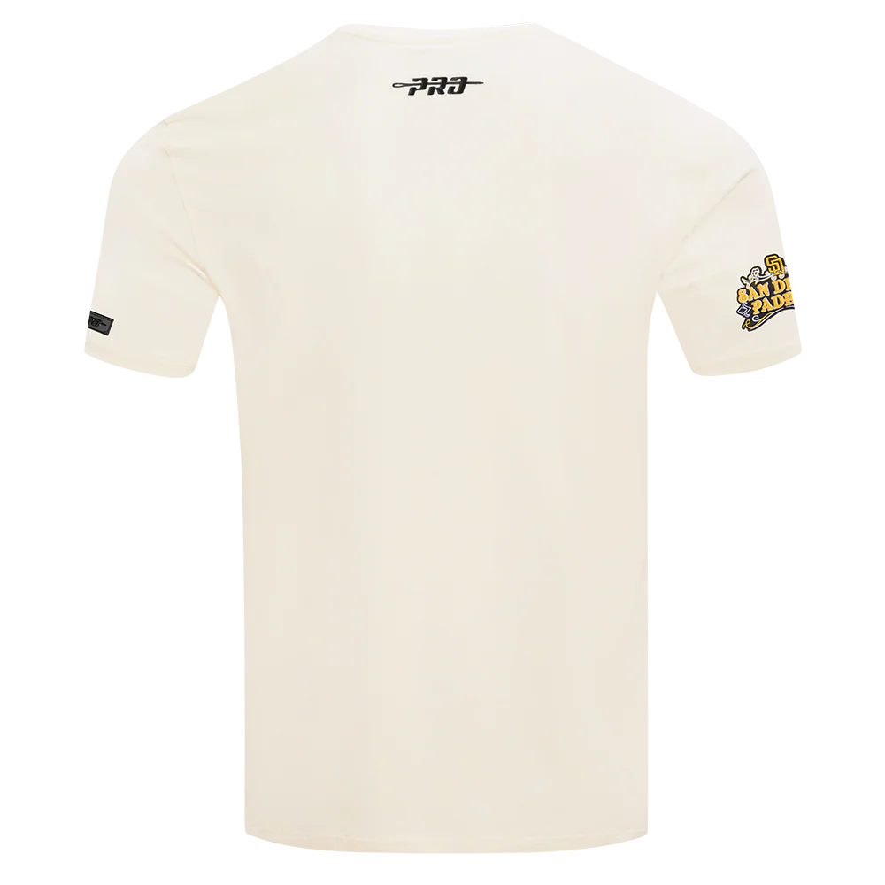 MLB SAN DIEGO PADRES REBEL ATHLETICS STACKED LOGO MEN'S SJ TEE (EGGSHELL) - Image 3