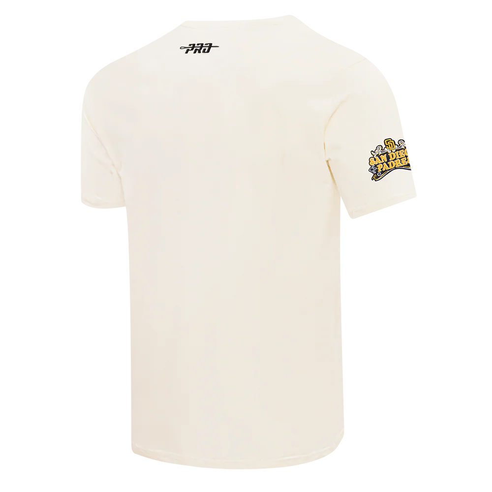 MLB SAN DIEGO PADRES REBEL ATHLETICS STACKED LOGO MEN'S SJ TEE (EGGSHELL) - Image 4
