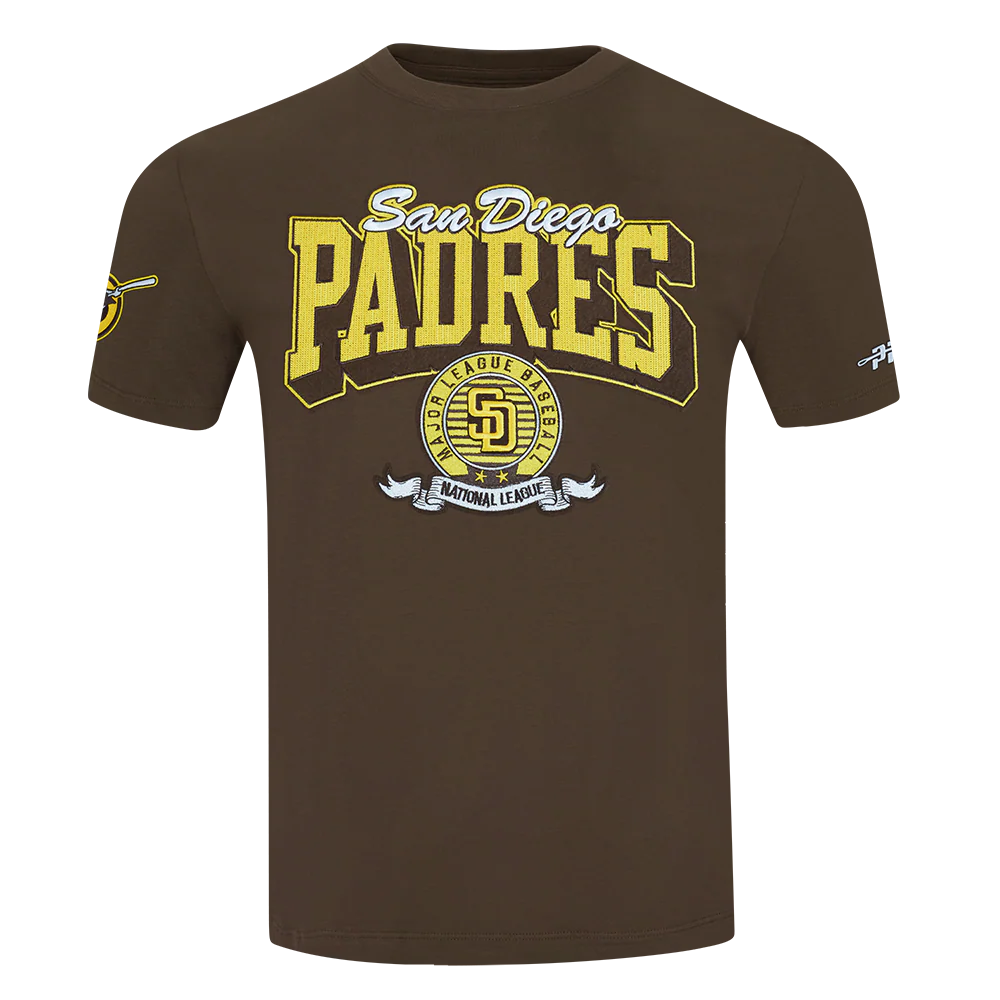 MLB SAN DIEGO PADRES TEAM BADGE MEN'S SJ TEE (BROWN)