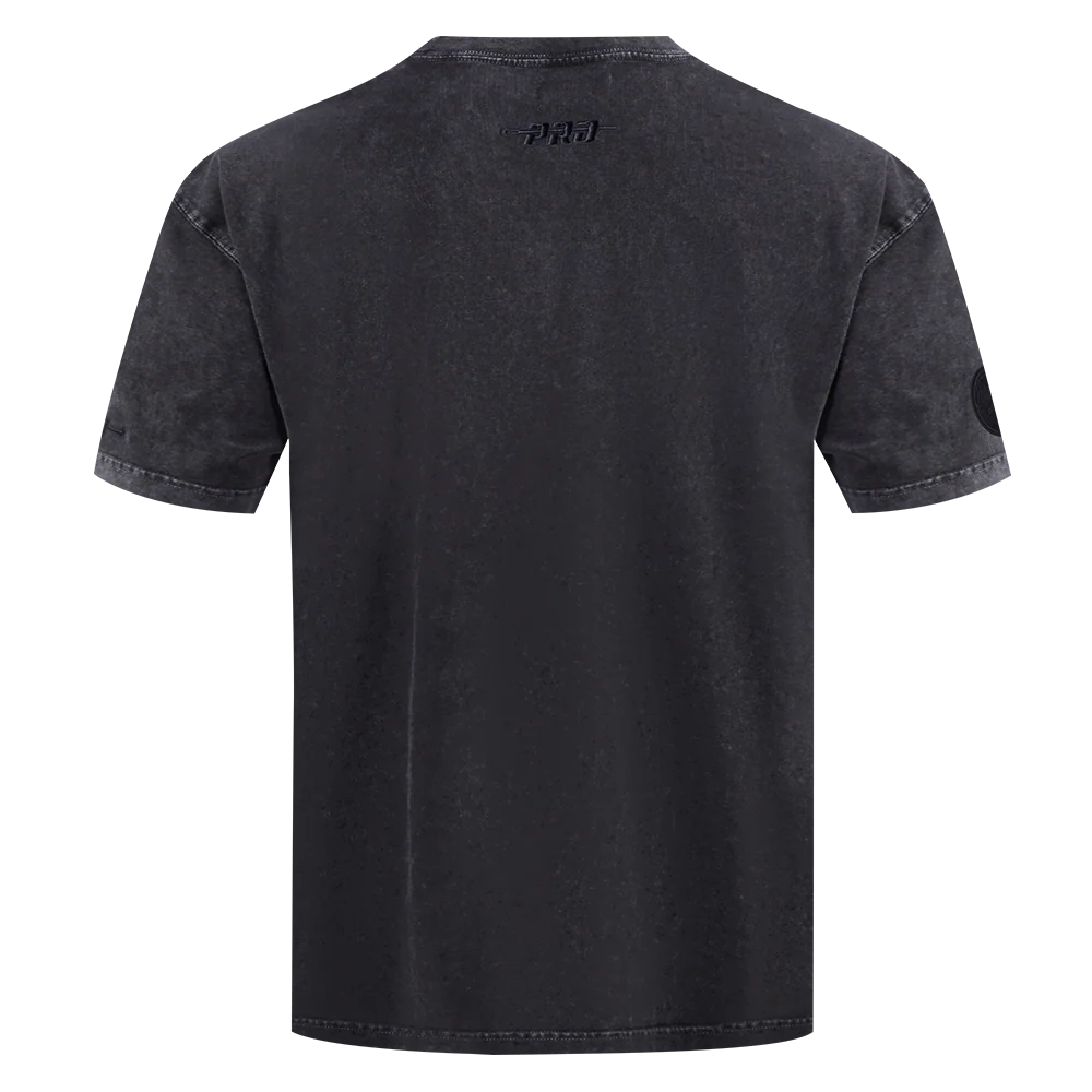 MLB SAN DIEGO PADRES WASHED CLASSIC MEN'S ENZYME WASH DROP SHOULDER TEE (WASHED BLACK) - Image 3