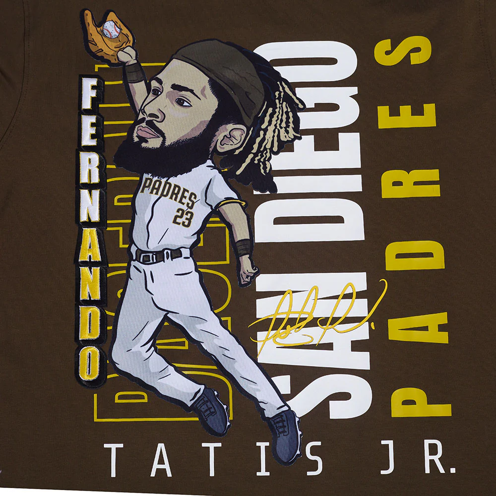 MLB SAN DIEGO PADRES FERNANDO TATIS JR. #23 REMIX AVATAR MEN'S SJ TEE (BROWN) - Image 5
