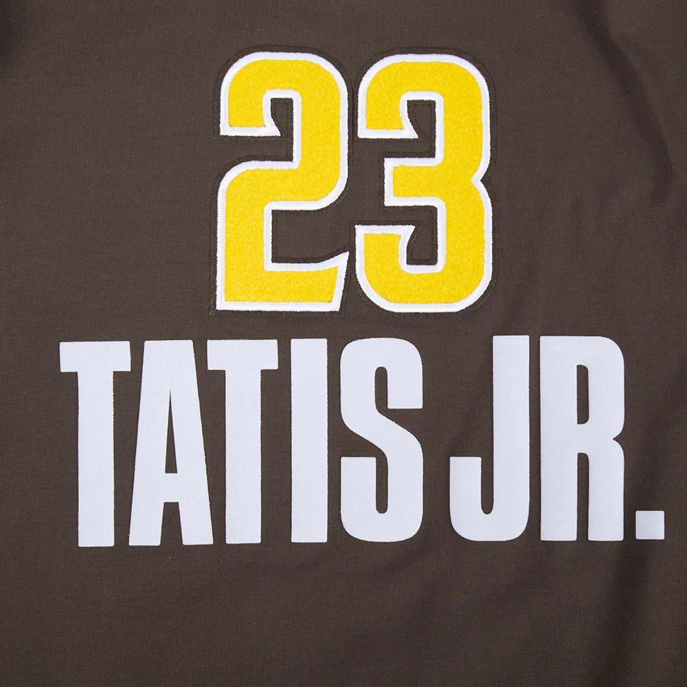 MLB SAN DIEGO PADRES FERNANDO TATIS JR. #23 CLASSIC MEN'S SINGLE JERSEY STRIPED TOP (BROWN) - Image 8