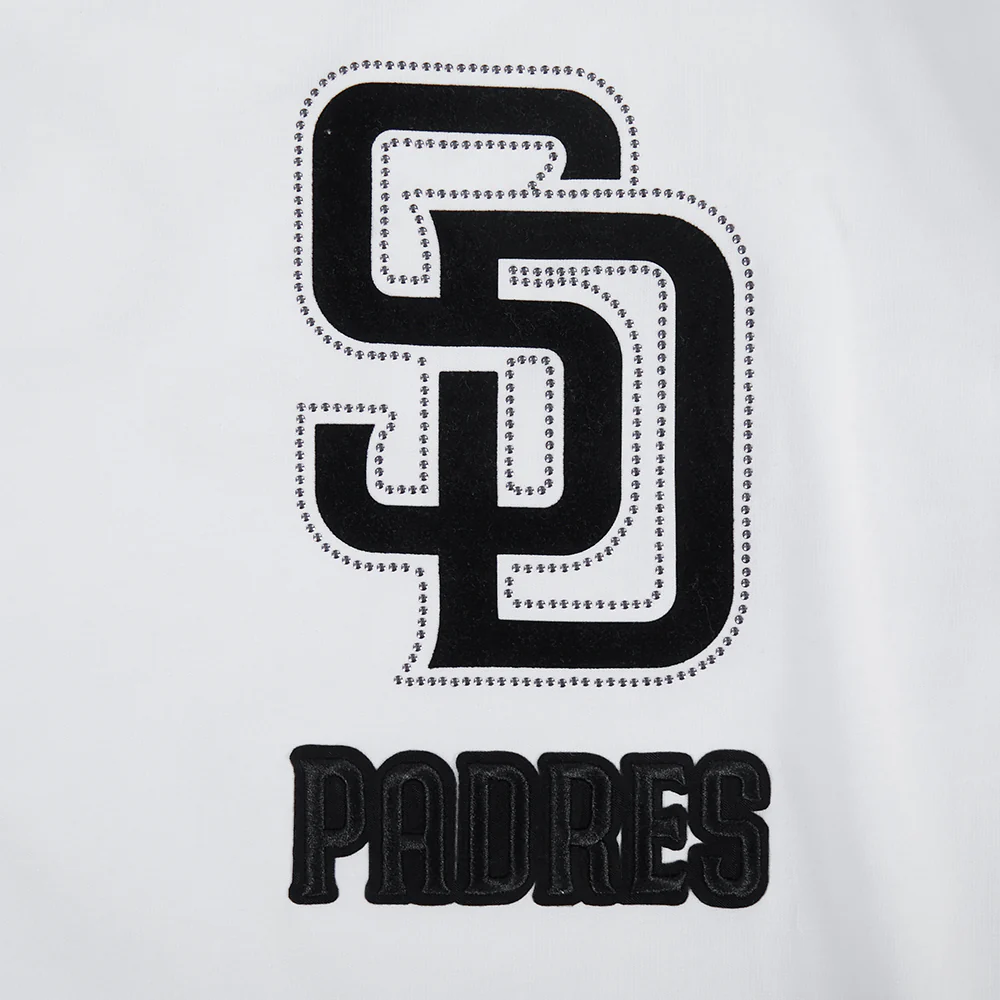 MLB SAN DIEGO PADRES BLACKOUT MEN'S DROP SHOULDER LS TOP (WHITE) - Image 6
