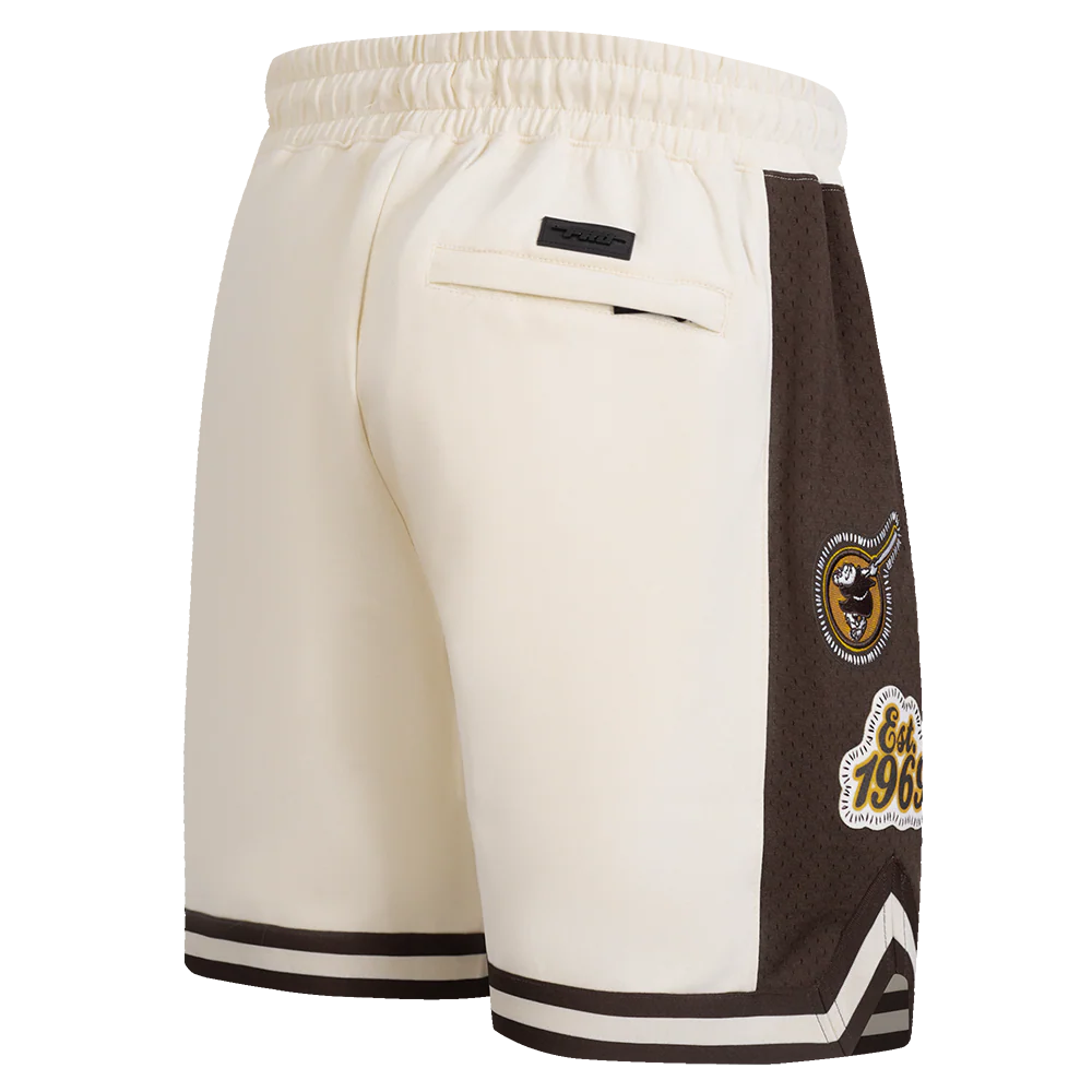 MLB SAN DIEGO PADRES DIY PICK STITCH MEN'S DOUBLE KNIT 2.0 SHORT (EGGSHELL/ BROWN) - Image 6