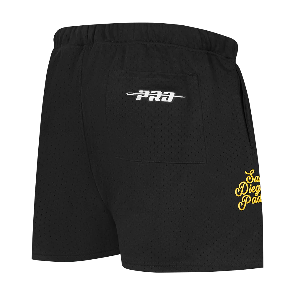 MLB SAN DIEGO PADRES SOUVENIR MEN'S MESH SHORT (BLACK) - Image 3