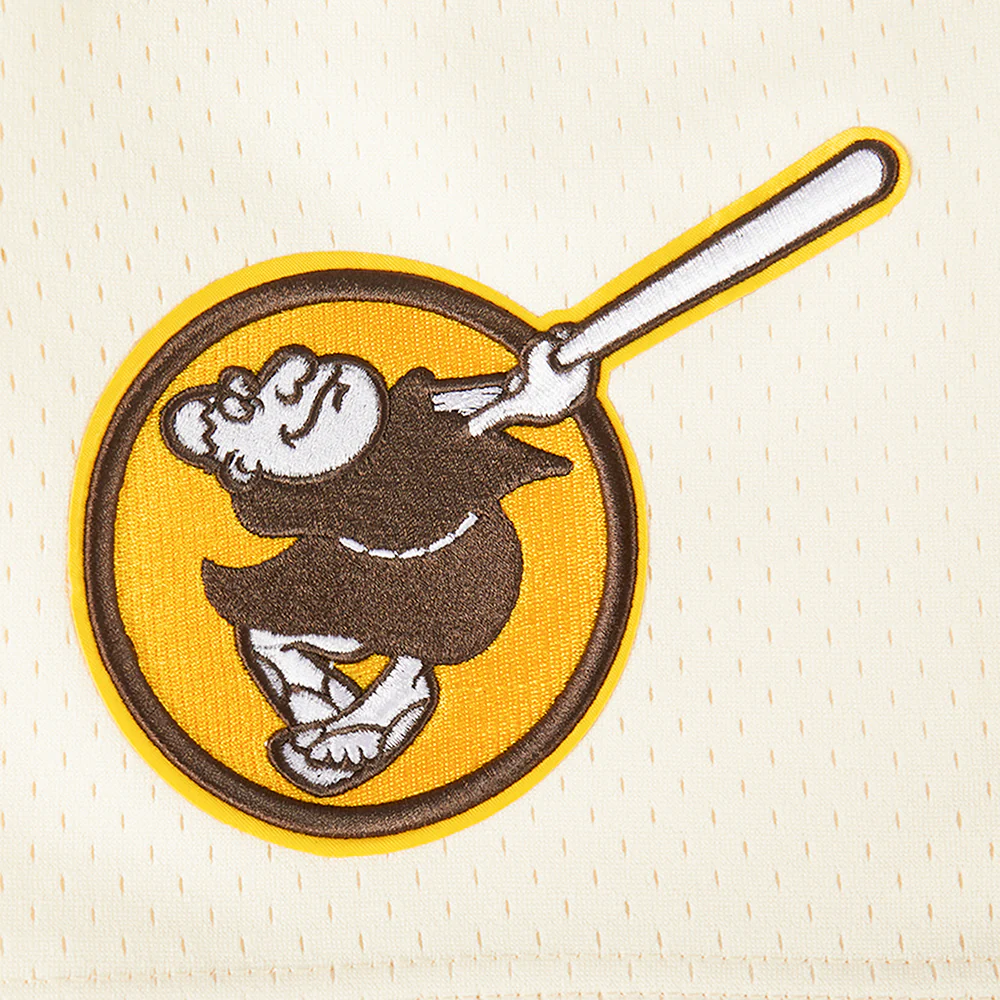MLB SAN DIEGO PADRES SOUVENIR MEN'S MESH SHORT (EGGSHELL) - Image 5