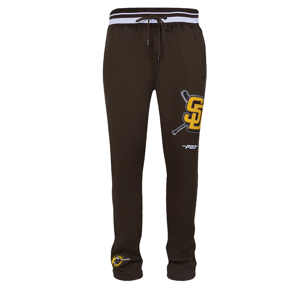 MLB SAN DIEGO PADRES MASHUP MEN'S RIB SWEATPANT (BROWN) - Image 2