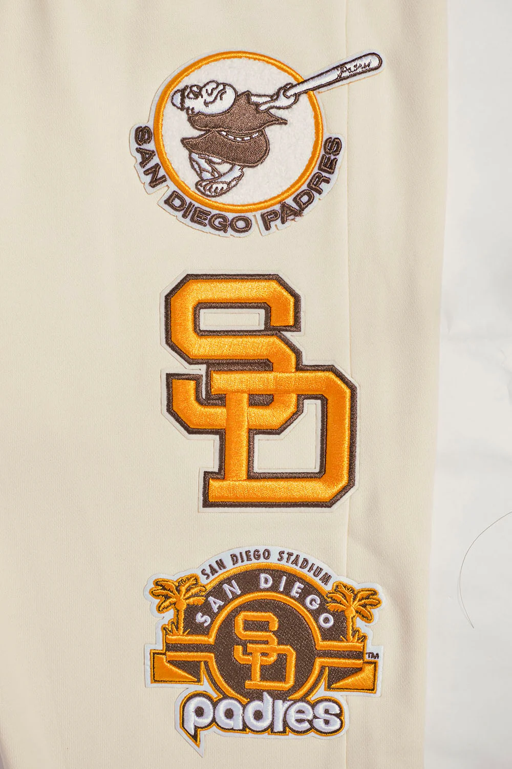 MLB SAN DIEGO PADRES RETRO CLASSIC MEN'S SWEATPANT (EGGSHELL/BLACK) - Image 5