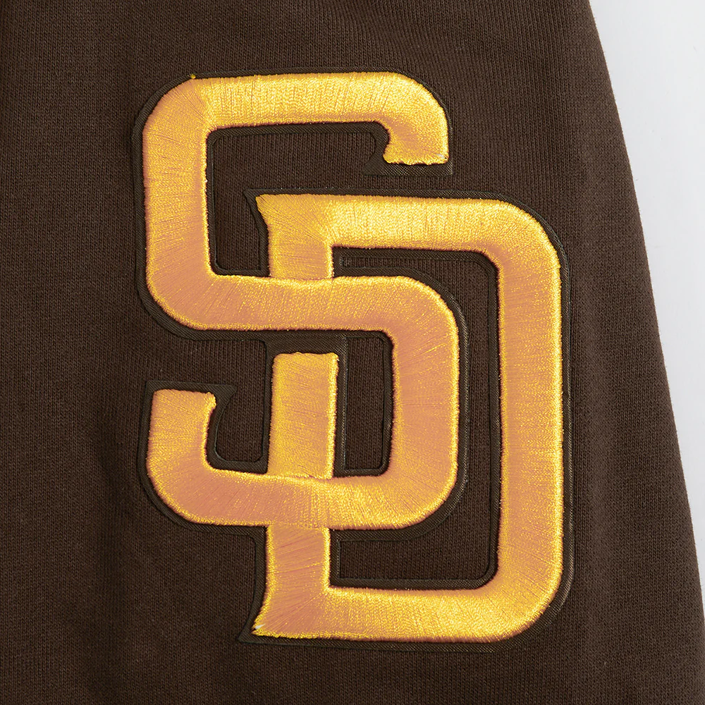 MLB SAN DIEGO PADRES TEAM PENNANTS MEN'S RIB FLEECE PULLOVER HOODIE (BROWN) - Image 7