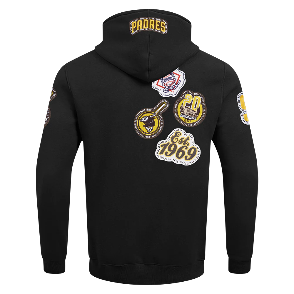MLB SAN DIEGO PADRES DIY PICK STITCH MEN'S DOUBLE KNIT PULLOVER HOODIE (BLACK) - Image 7
