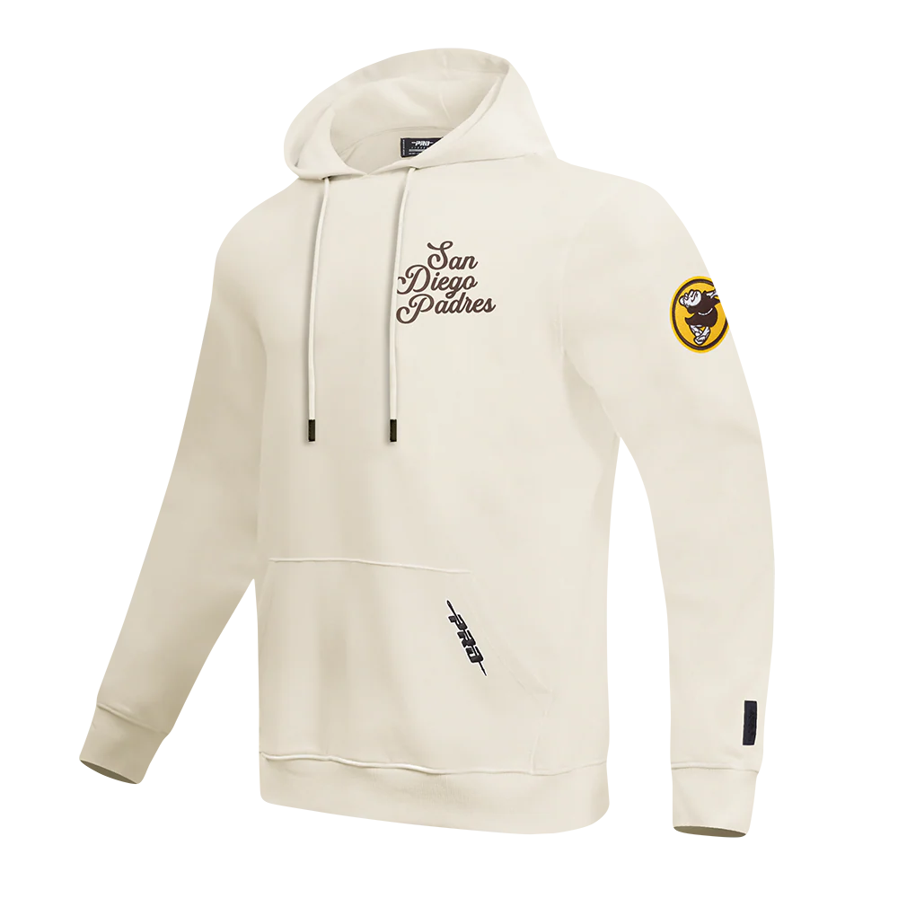 MLB SAN DIEGO PADRES SOUVENIR MEN'S FLEECE PULLOVER HOODIE (EGGSHELL) - Image 2