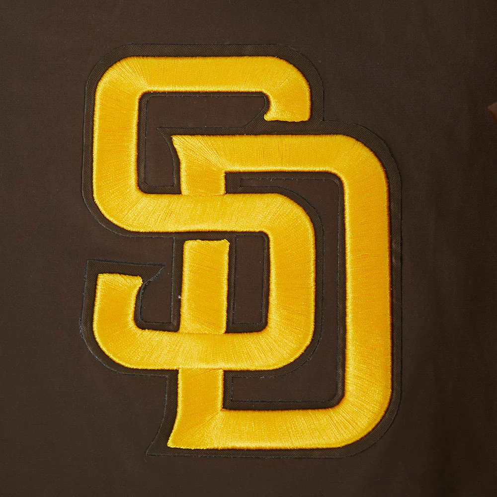 MLB SAN DIEGO PADRES CLASSIC WIND SUIT MEN'S WOVEN FULL ZIP PULLOVER HOODIE (BROWN) - Image 5