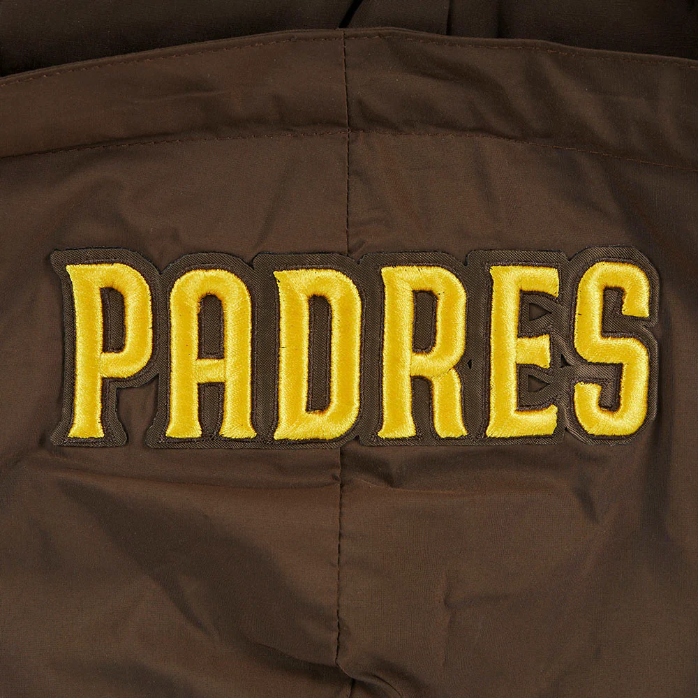 MLB SAN DIEGO PADRES CLASSIC WIND SUIT MEN'S WOVEN FULL ZIP PULLOVER HOODIE (BROWN) - Image 7