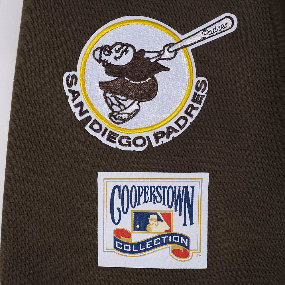 MLB SAN DIEGO PADRES BEST OF MEN'S DROP SHOULDER FLC PO HOODIE (BROWN) - Image 8