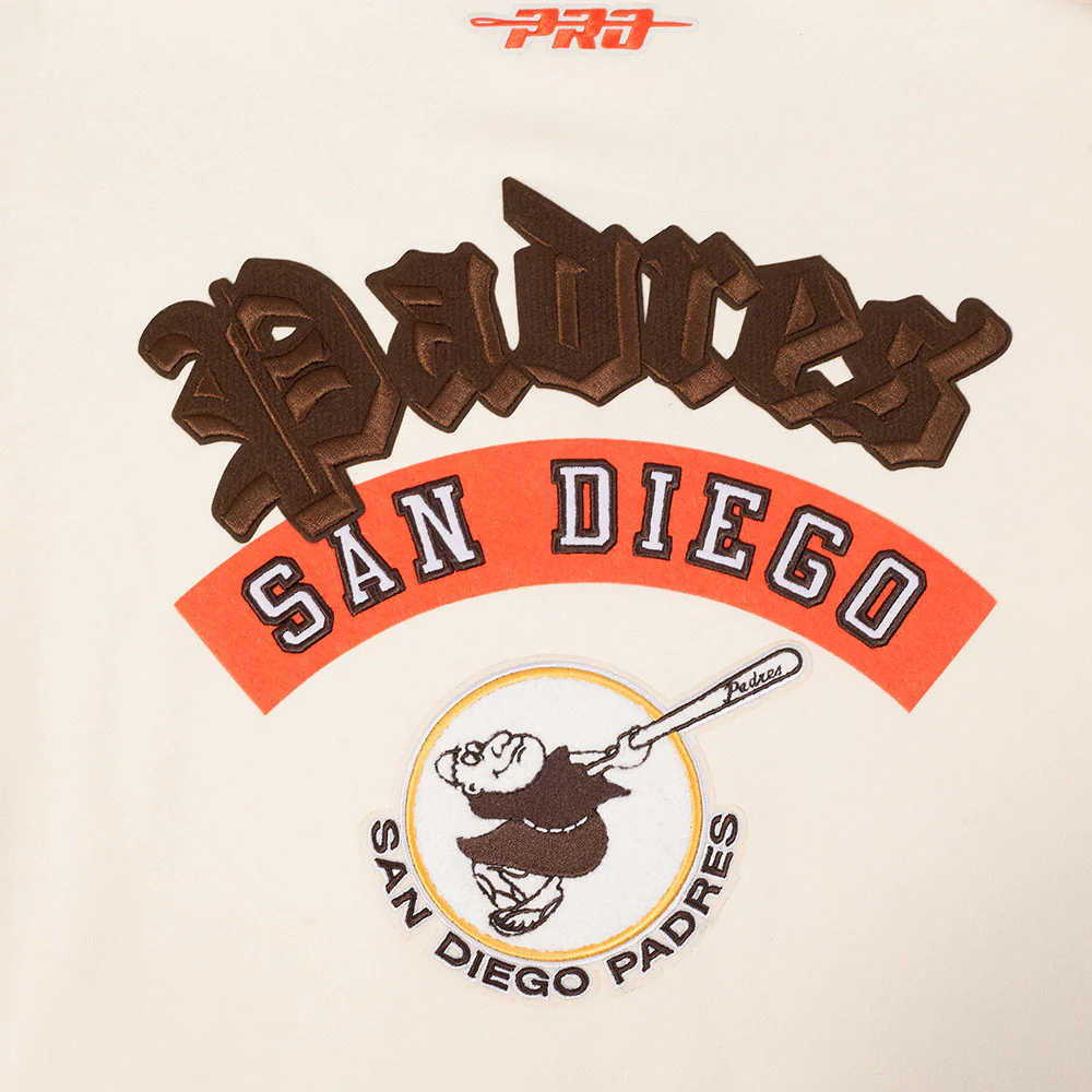MLB SAN DIEGO PADRES BEST OF MEN'S DROP SHOULDER FLC PO HOODIE (EGGSHELL) - Image 10