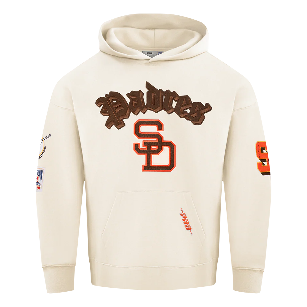 MLB SAN DIEGO PADRES BEST OF MEN'S DROP SHOULDER FLC PO HOODIE (EGGSHELL) - Image 3