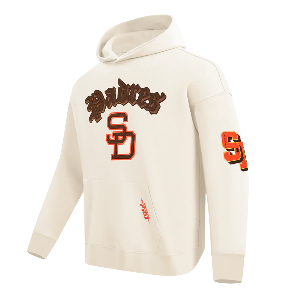 MLB SAN DIEGO PADRES BEST OF MEN'S DROP SHOULDER FLC PO HOODIE (EGGSHELL) - Image 4