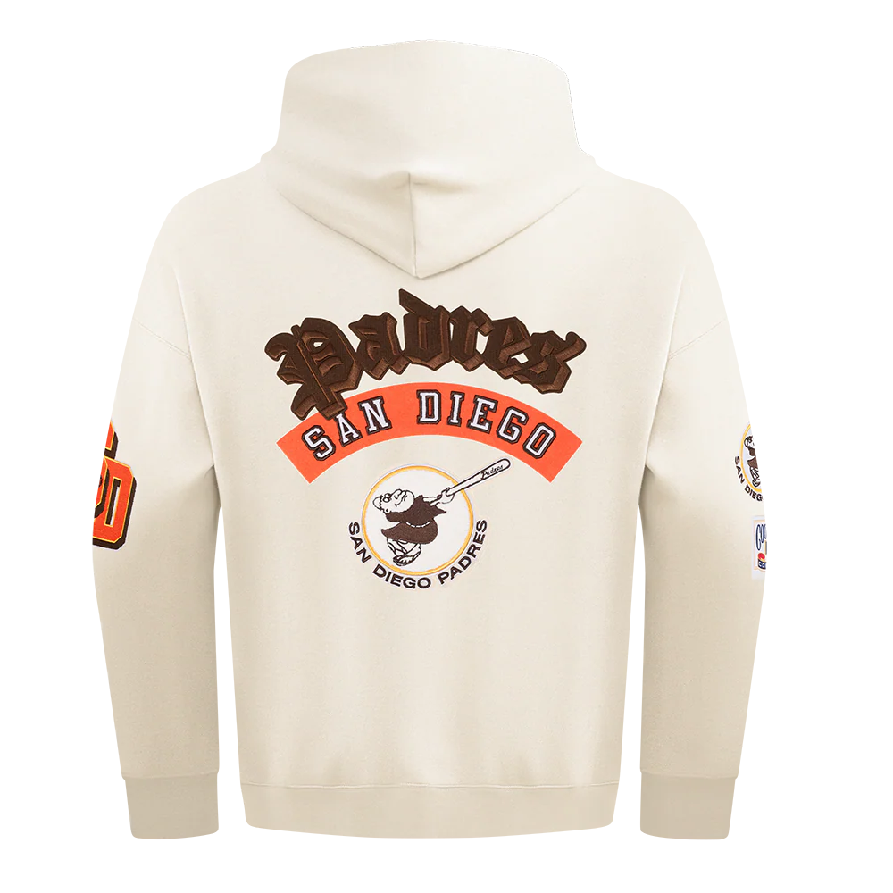 MLB SAN DIEGO PADRES BEST OF MEN'S DROP SHOULDER FLC PO HOODIE (EGGSHELL) - Image 5