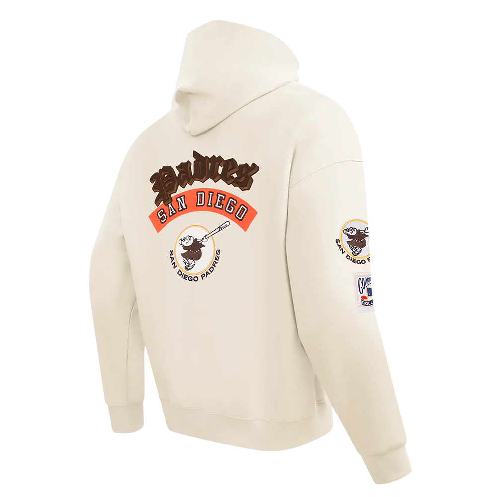 MLB SAN DIEGO PADRES BEST OF MEN'S DROP SHOULDER FLC PO HOODIE (EGGSHELL) - Image 6
