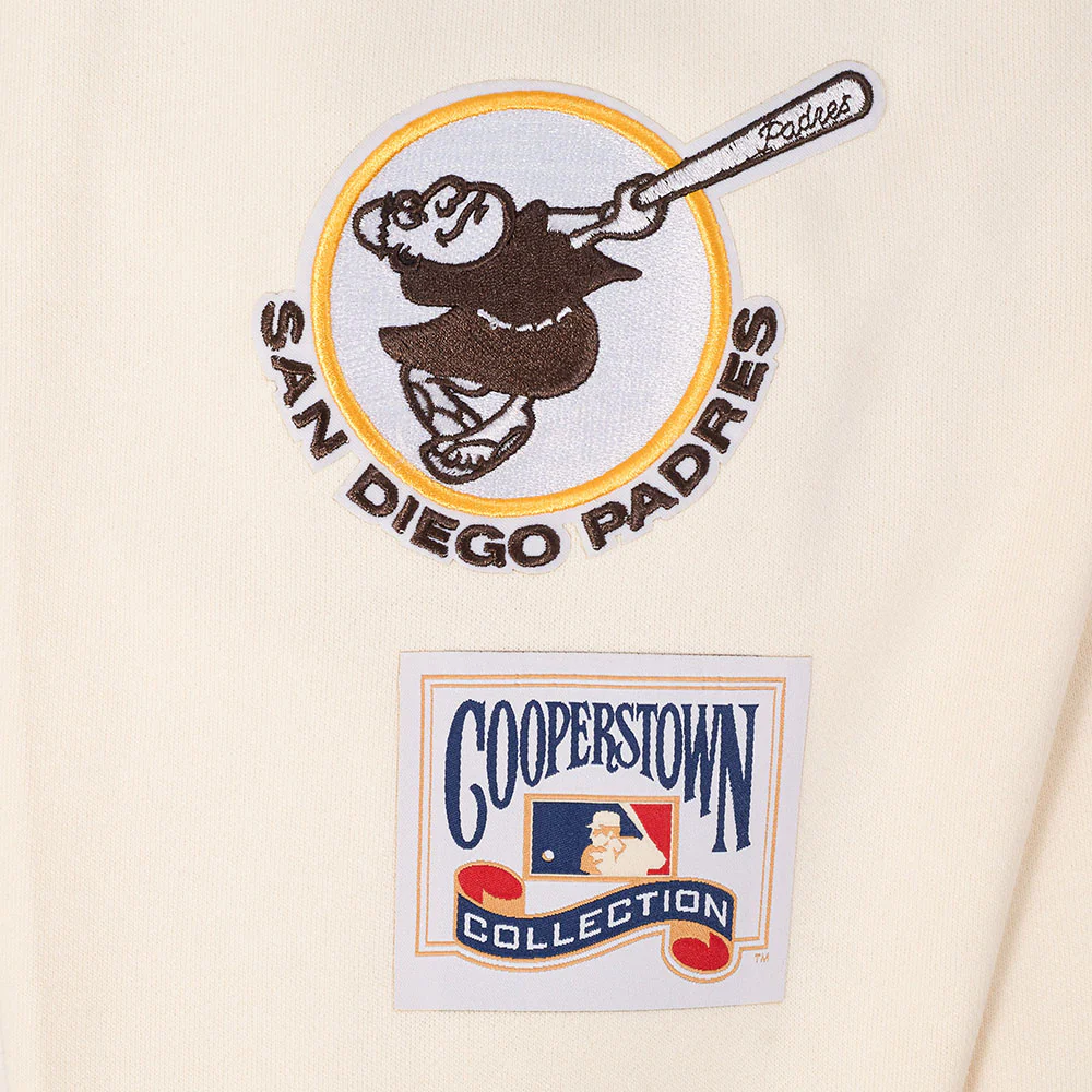 MLB SAN DIEGO PADRES BEST OF MEN'S DROP SHOULDER FLC PO HOODIE (EGGSHELL) - Image 8