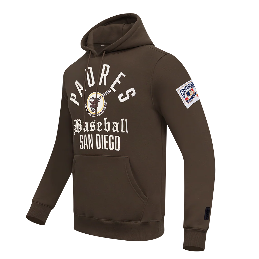 MLB SAN DIEGO PADRES MODERN ORIGINALS MEN'S FLC PO HOODIE (Brown) - Image 4