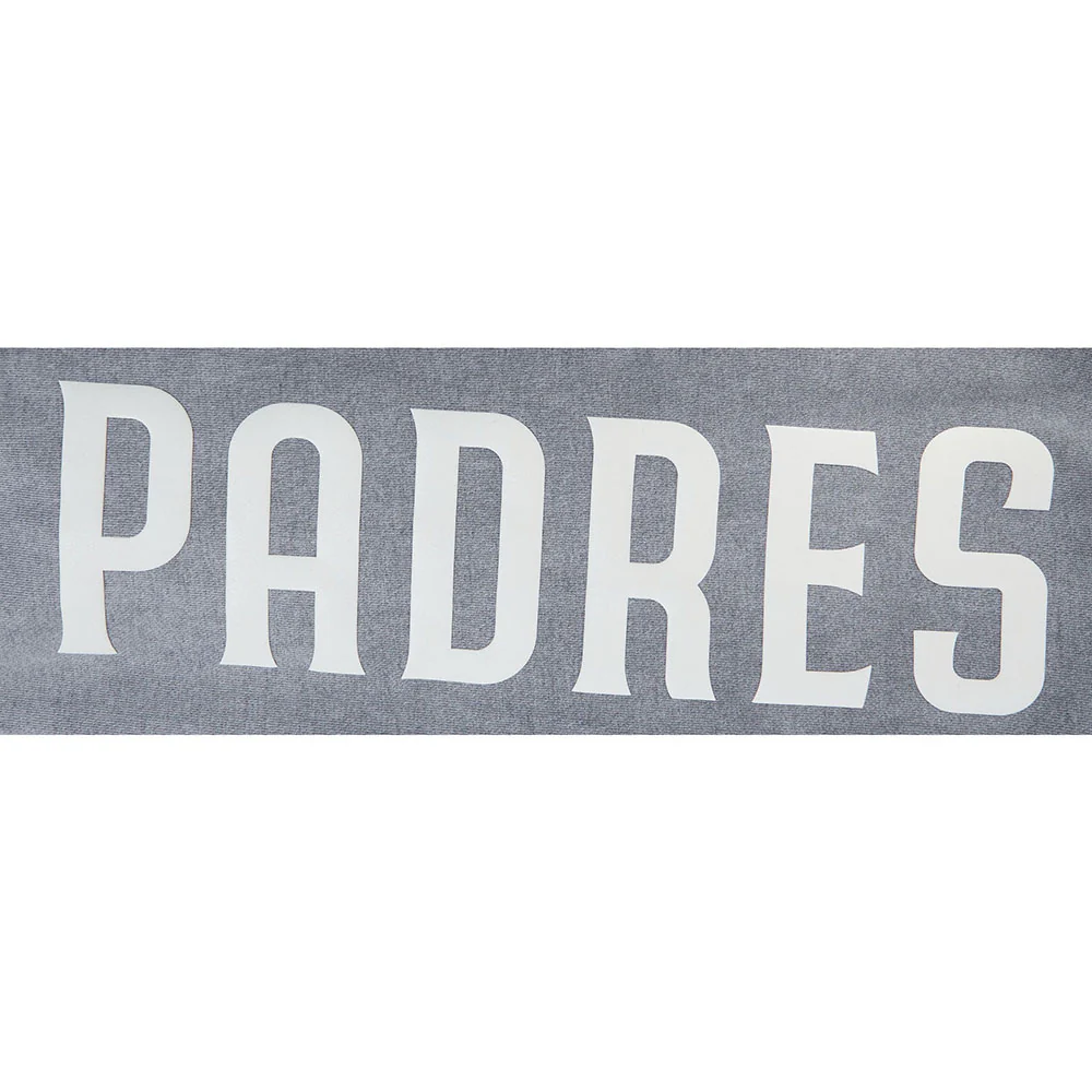 MLB SAN DIEGO PADRES STREET TEAM MEN'S ENZYME WASH DS FT PO HOODIE (WASHED GREY) - Image 5