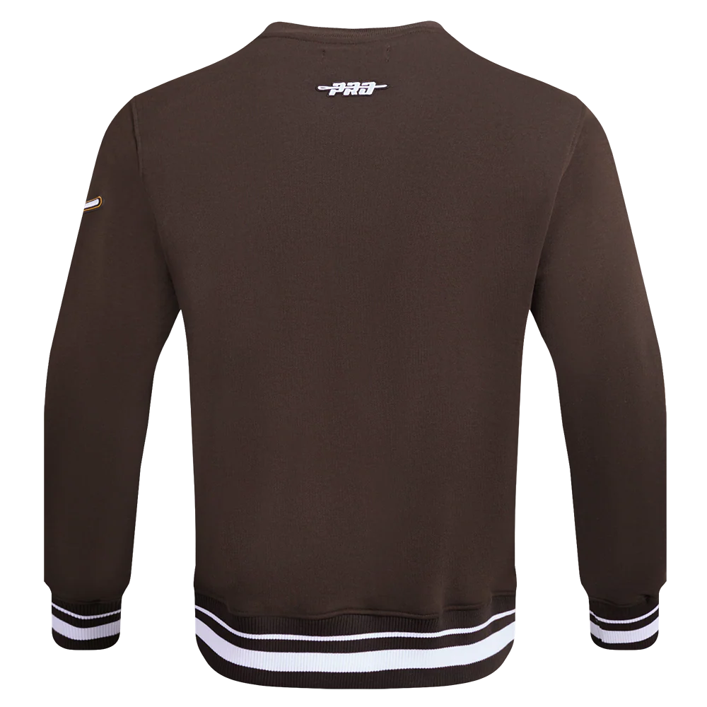 MLB SAN DIEGO PADRES MASHUP MEN'S RIB CREWNECK (BROWN) - Image 4