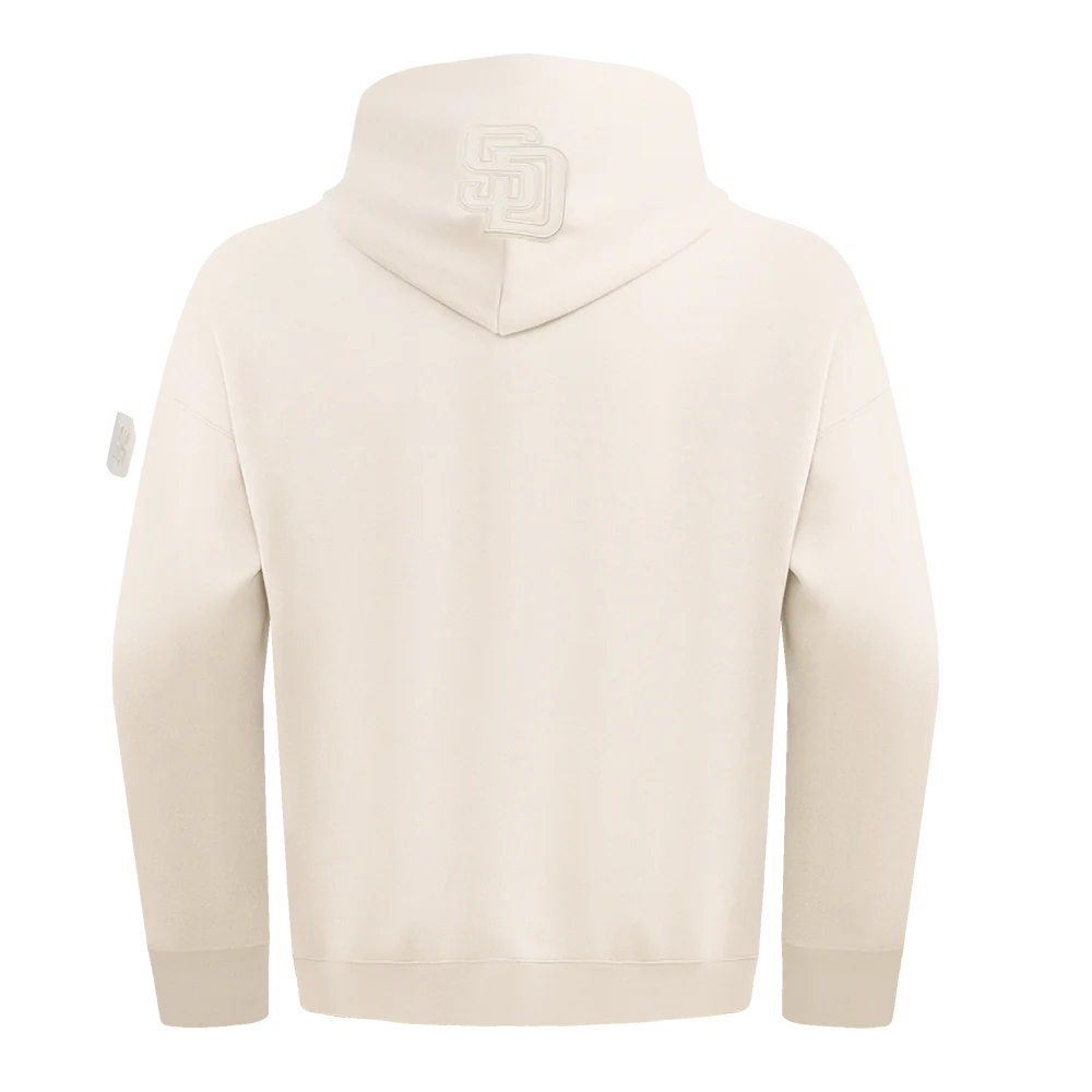 MLB SAN DIEGO PADRES NEUTRAL MEN'S DROP SHOULDER PULLOVER HOODIE (EGGSHELL) - Image 3
