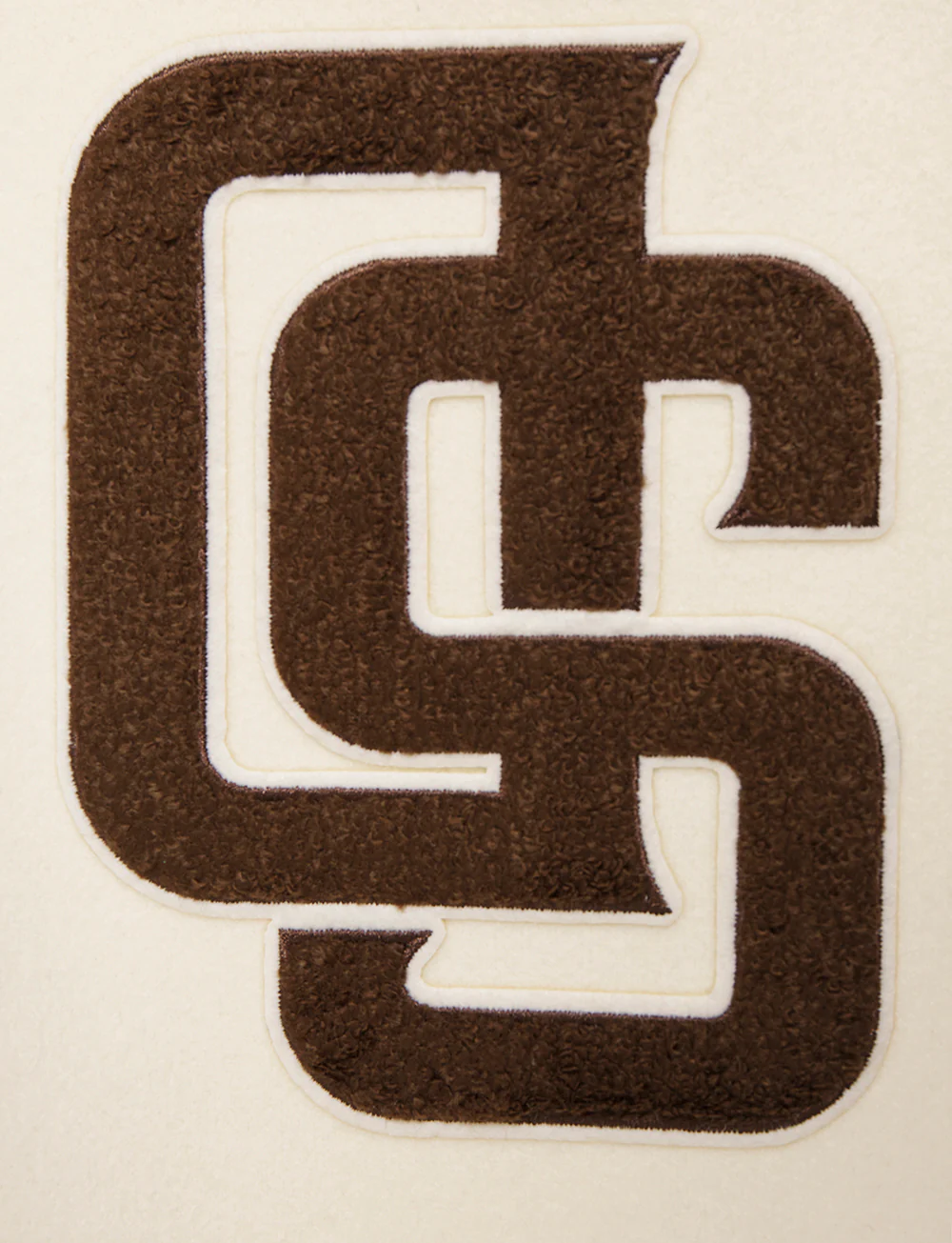 MLB SAN DIEGO PADRES SCRIPT TAIL MEN'S RIB WOOL VARSITY (EGGSHELL/ BROWN) - Image 5