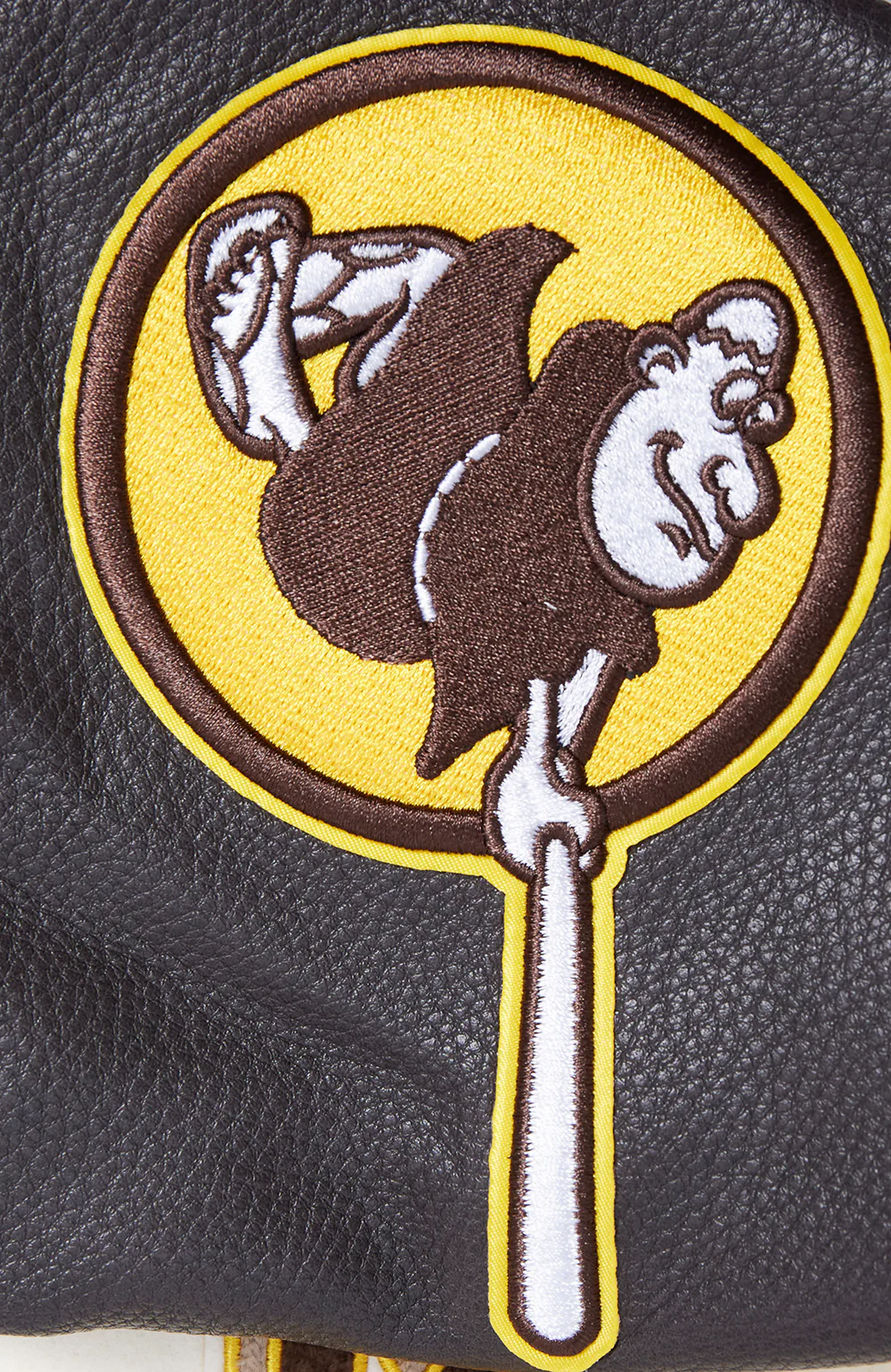 MLB SAN DIEGO PADRES SCRIPT TAIL MEN'S RIB WOOL VARSITY (EGGSHELL/ BROWN) - Image 6