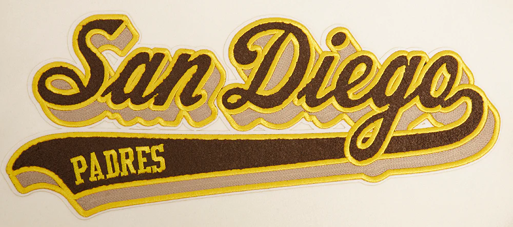 MLB SAN DIEGO PADRES SCRIPT TAIL MEN'S RIB WOOL VARSITY (EGGSHELL/ BROWN) - Image 7