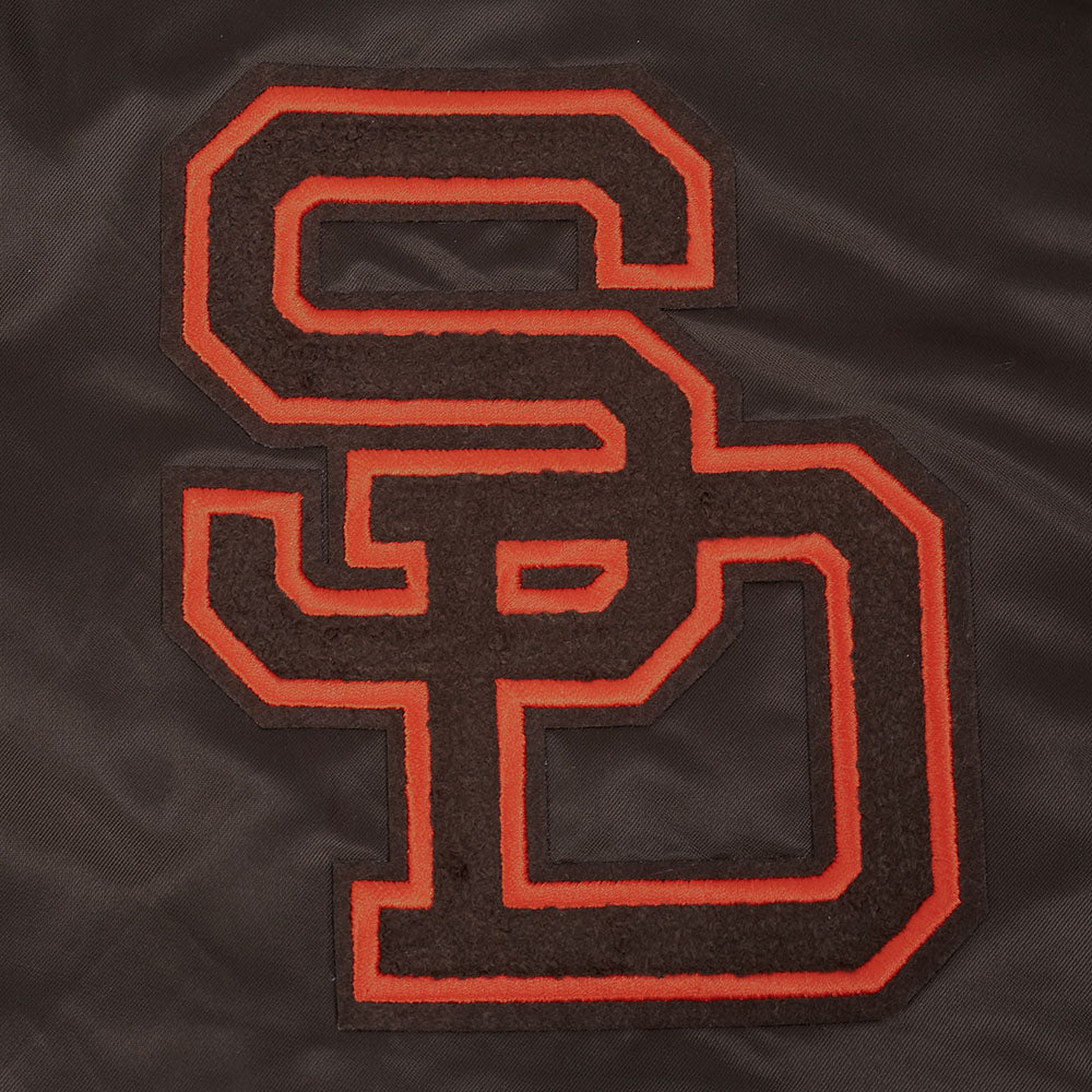 MLB SAN DIEGO PADRES BEST OF MEN'S RIB SATIN JACKET (BROWN) - Image 11