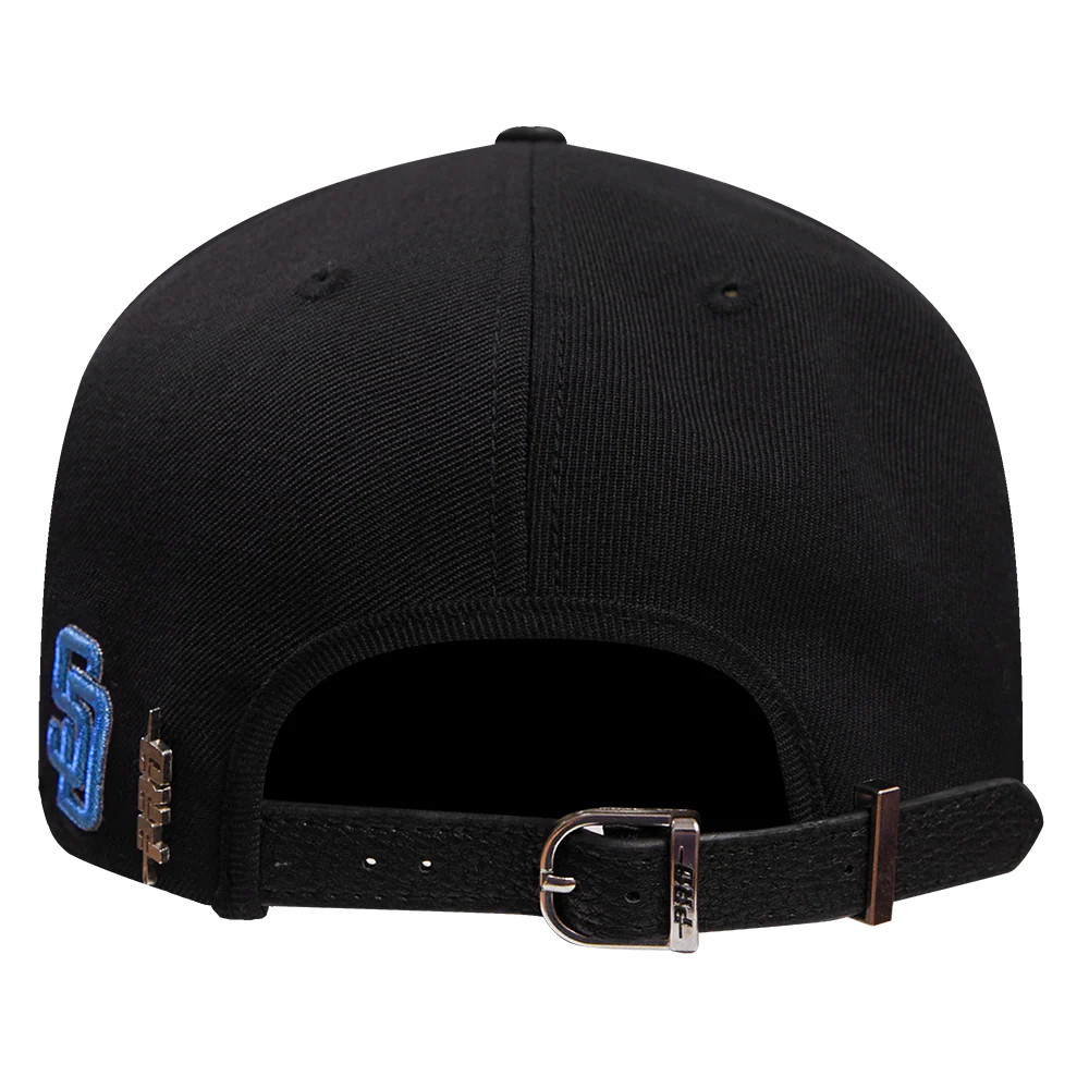 MLB SAN DIEGO PADRES PASTELLIC 2 TONE PINCH FRONT STRAPBACK (BLACK/PURPLE) - Image 5