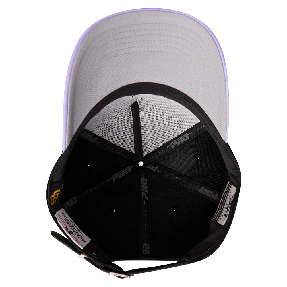 MLB SAN DIEGO PADRES PASTELLIC 2 TONE PINCH FRONT STRAPBACK (BLACK/PURPLE) - Image 6