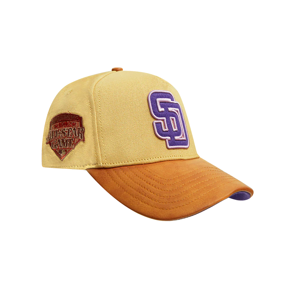MLB SAN DIEGO PADRES RESERVE 2 TONE PINCH FRONT STRAPBACK (TAN/ WHEAT) - Image 2