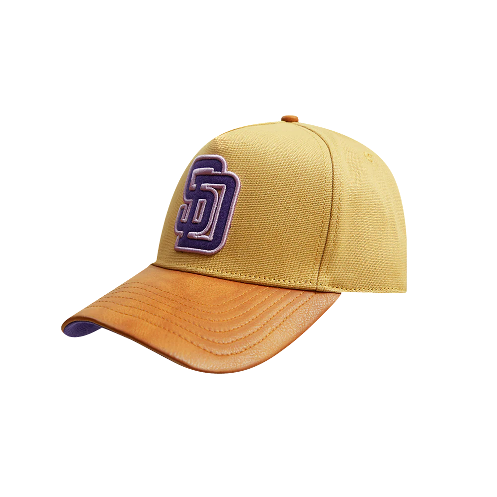 MLB SAN DIEGO PADRES RESERVE 2 TONE PINCH FRONT STRAPBACK (TAN/ WHEAT) - Image 3