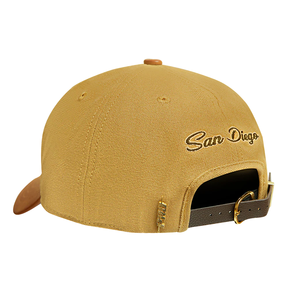 MLB SAN DIEGO PADRES RESERVE 2 TONE PINCH FRONT STRAPBACK (TAN/ WHEAT) - Image 4