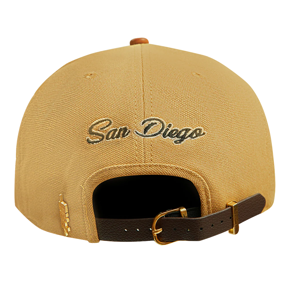 MLB SAN DIEGO PADRES RESERVE 2 TONE PINCH FRONT STRAPBACK (TAN/ WHEAT) - Image 5