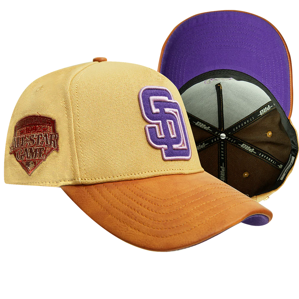 MLB SAN DIEGO PADRES RESERVE 2 TONE PINCH FRONT STRAPBACK (TAN/ WHEAT) - Image 7