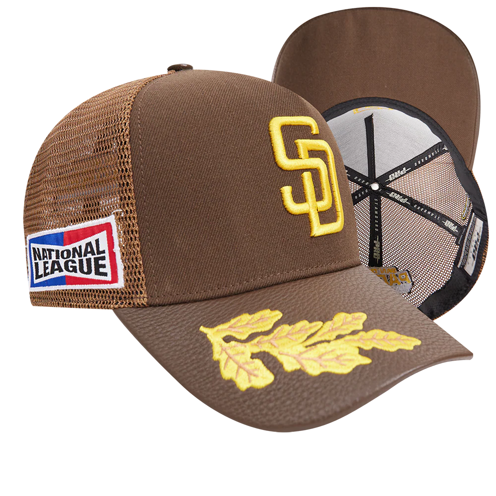 MLB SAN DIEGO PADRES FASTLANE PINCH FRONT STRAPBACK TRUCKER (BROWN) - Image 7