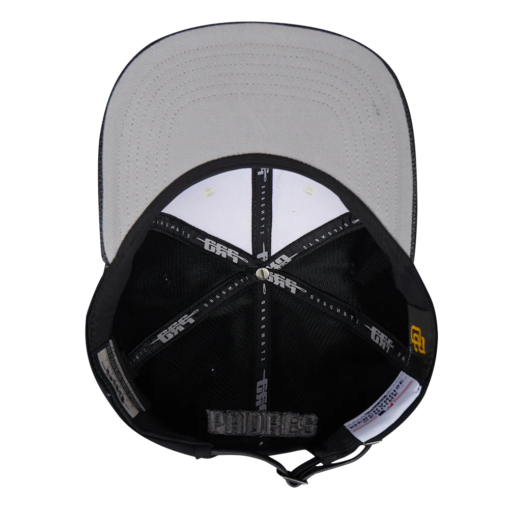 MLB SAN DIEGO PADRES REVERSE FRENCH TERRY WOOL BLEND PRO SIX STR (EGGSHELL/ BLACK) - Image 6
