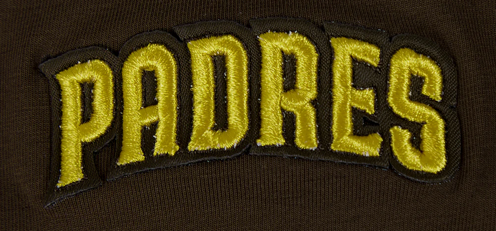 MLB SAN DIEGO PADRES SCRIPT TAIL WOMEN'S SINGLE JERSEY BOXY TOP (BROWN) - Image 6
