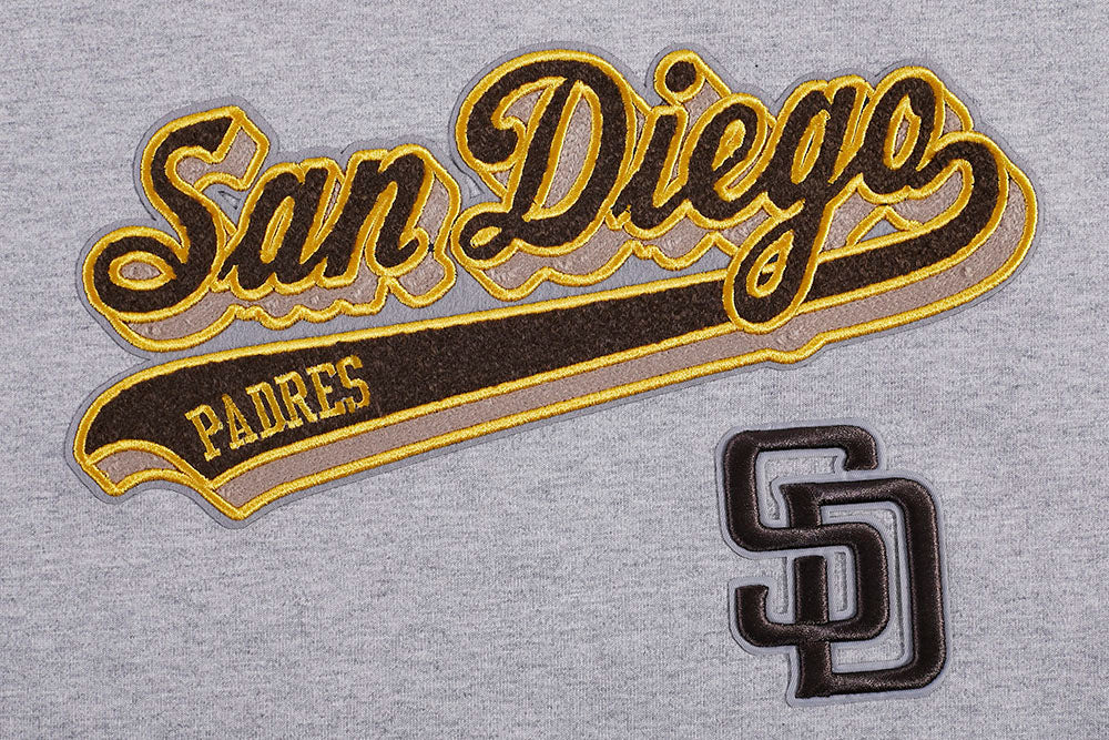 MLB SAN DIEGO PADRES SCRIPT TAIL WOMEN'S BOYFRIEND TOP (HEATHER GREY) - Image 5