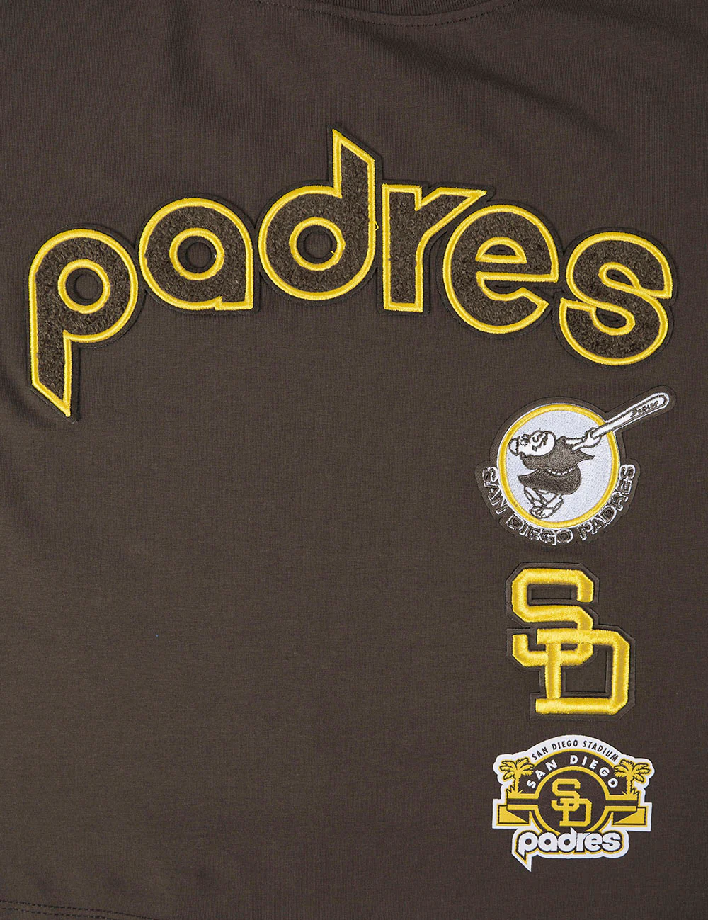 MLB SAN DIEGO PADRES RETRO CLASSIC WOMEN'S BOXY TOP (BROWN) - Image 5