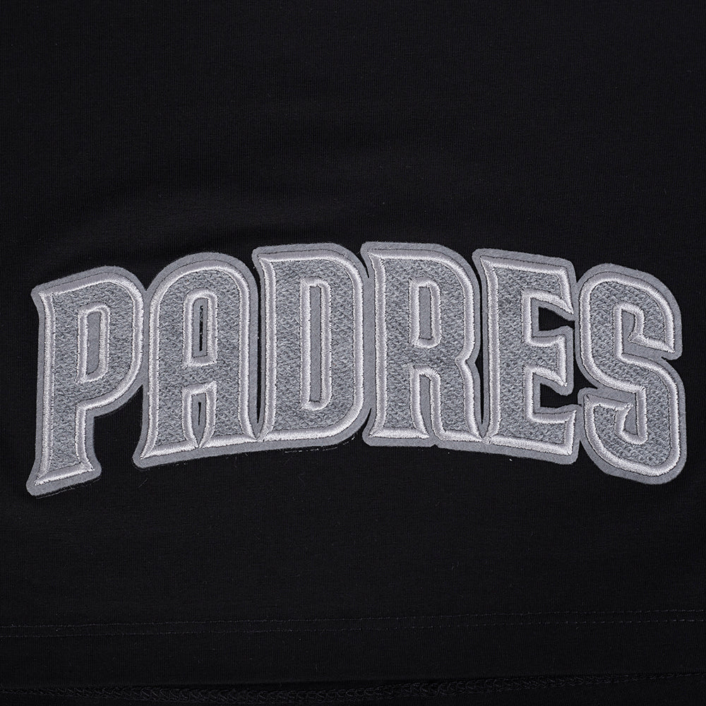 MLB SAN DIEGO PADRES REVERSE FRENCH TERRY WOMEN'S SINGLE JERSEY BOXY TOP (BLACK) - Image 11