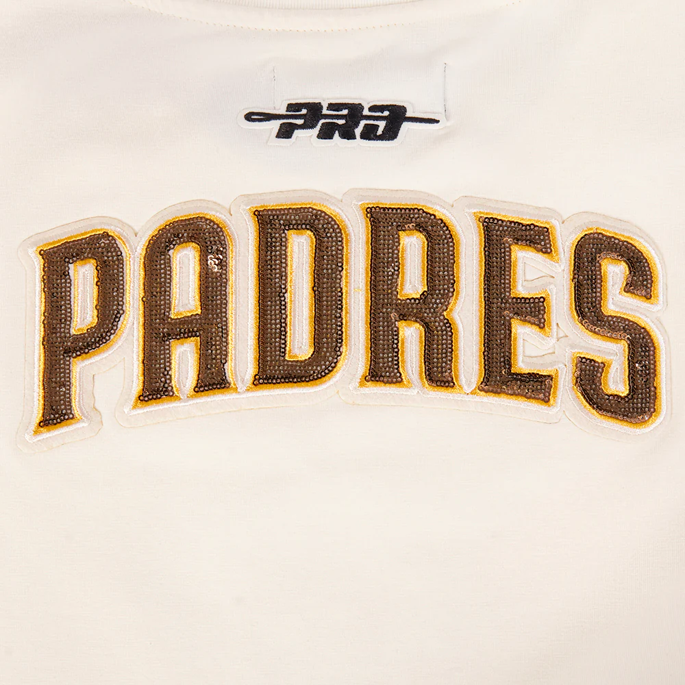 MLB SAN DIEGO PADRES GAME DAY CLASSICS WOMEN'S SINGLE JERSEY BABY DOLL TOP (EGGSHELL) - Image 11